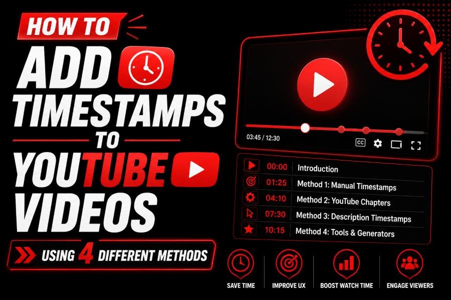 How to Add Timestamps to YouTube Videos Using 4 Different Methods